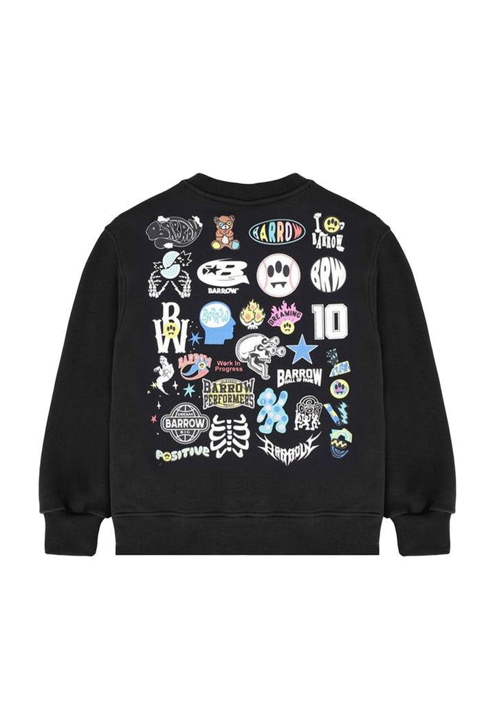 Felpa girocollo nera unisex