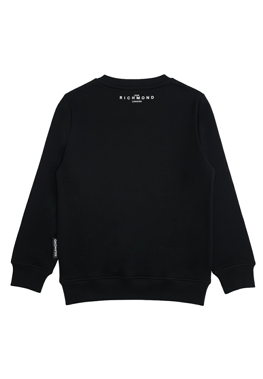 Felpa girocollo nera per bambino