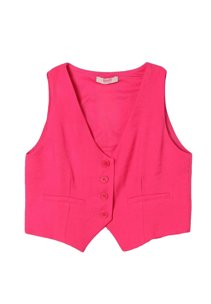 Gilet fuxia per bambina