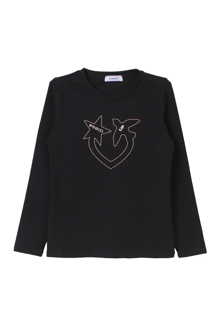 T-shirt nera per bambina