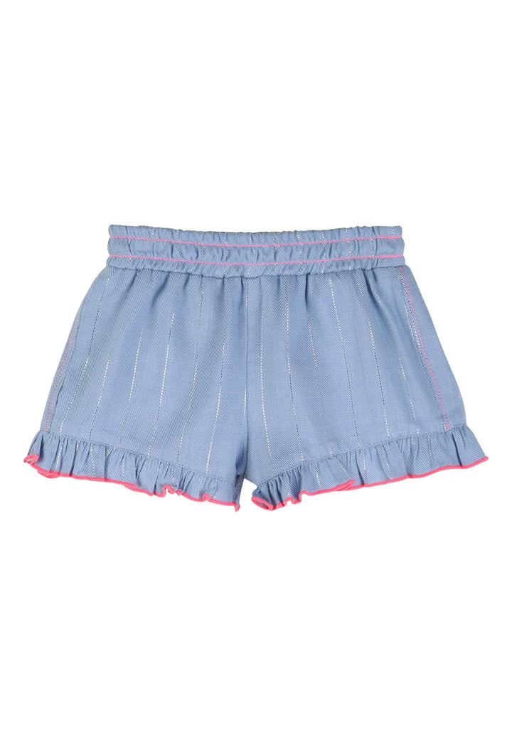 Short blu denim per neonata