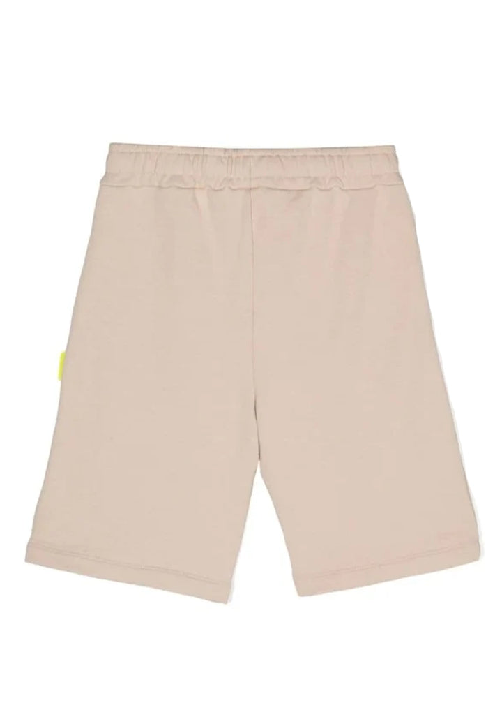 Bermuda felpa beige per bambino