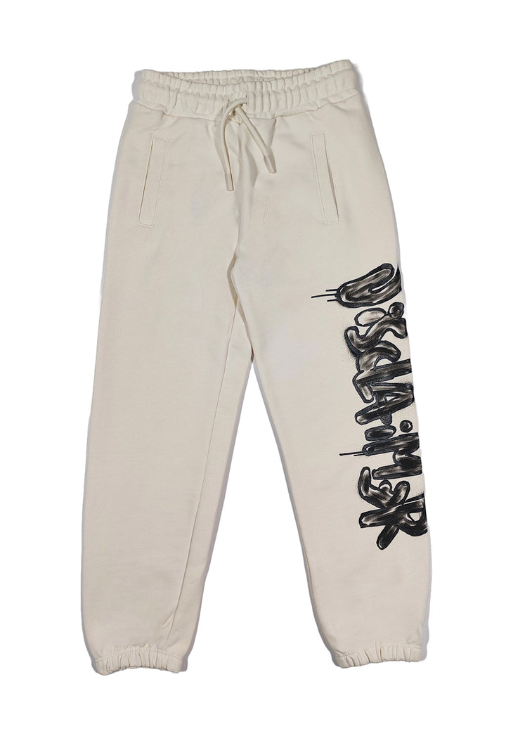 Pantalone felpa crema per bambino