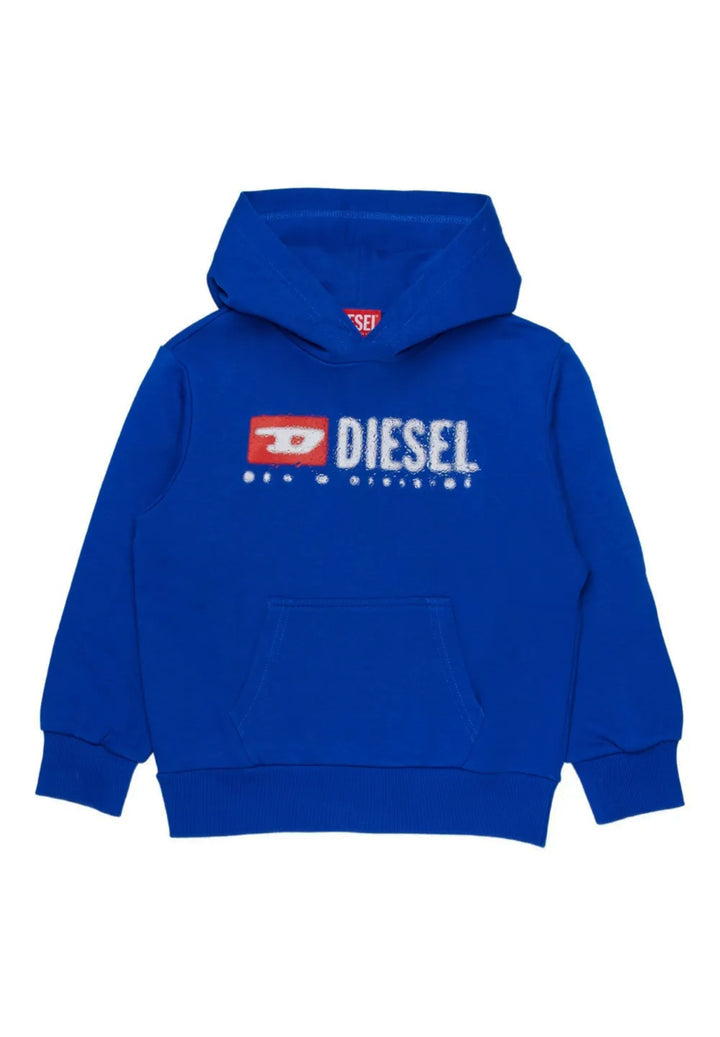Felpa cappuccio blu per bambino