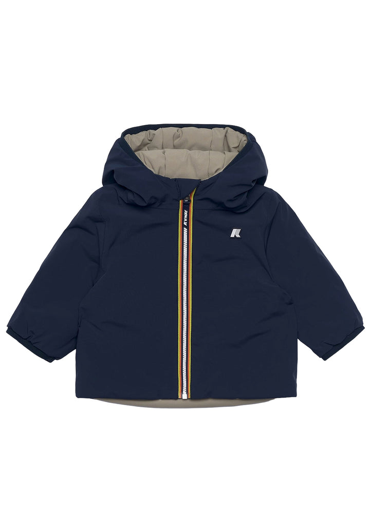 Gilet réversible bleu-vert pour nouveau-nés