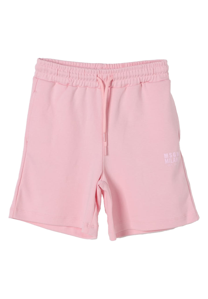 Bermuda felpa rosa per bambina