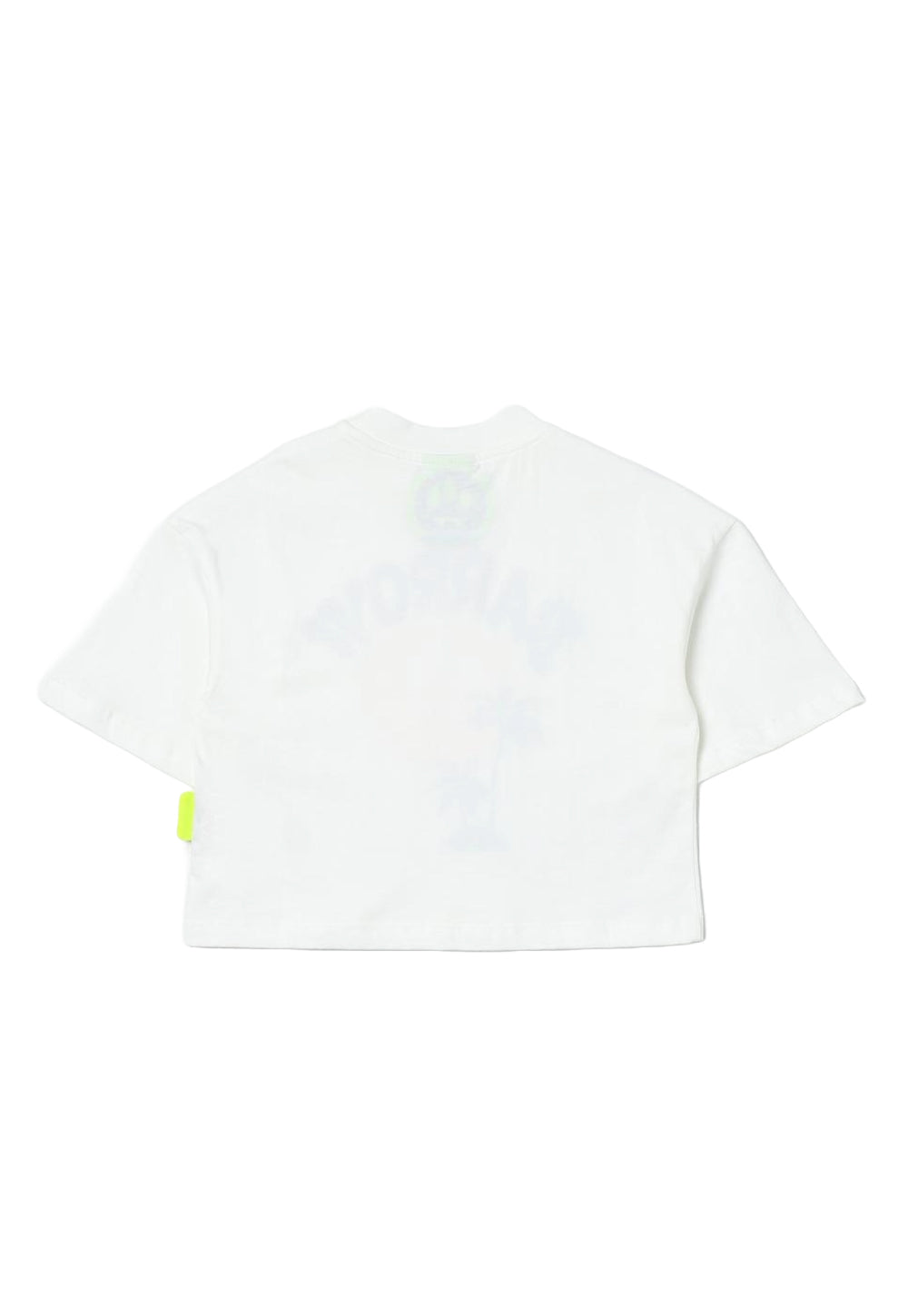 T-shirt cropped bianca per bambina