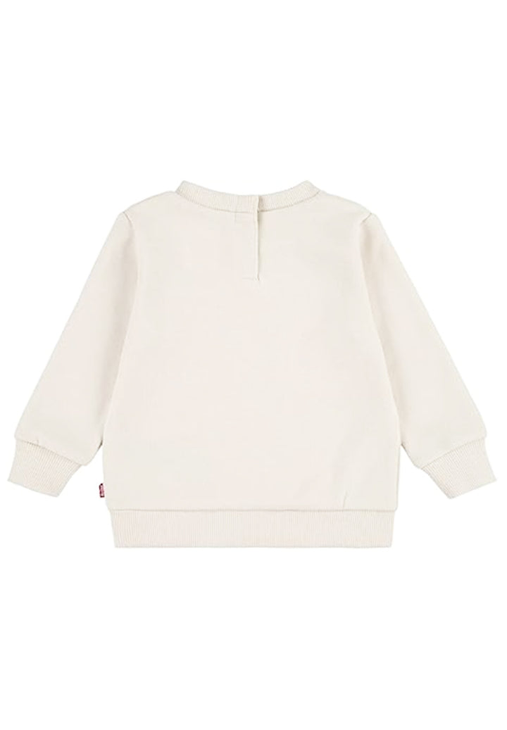 Sweat-shirt beige à col rond pour nouveau-nés