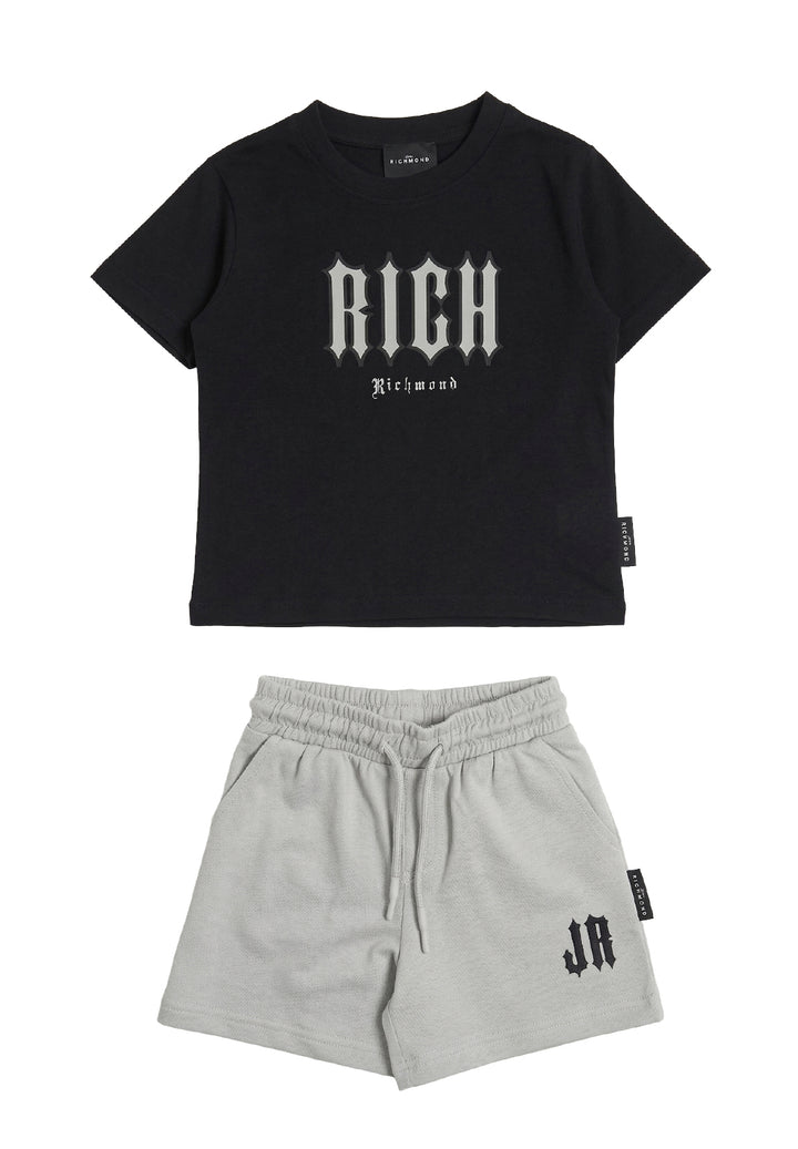 Completo nero-grigio per bambino