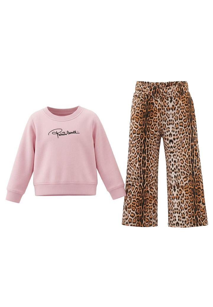 Completo felpa rosa per bambina