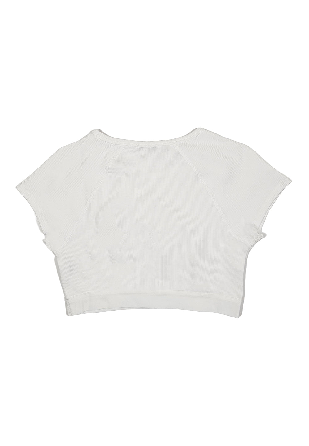 T-shirt croptop bianca per bambina