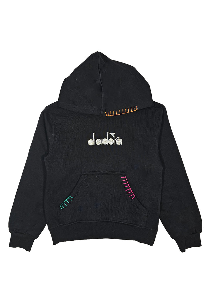 Black hooded sweatshirt for girls