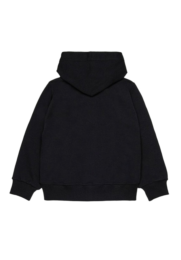 Felpa zip nera per bambino