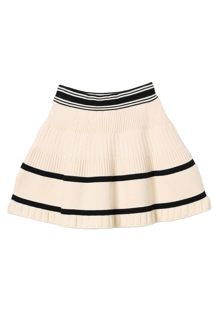 Gonna in maglia cipria per bambina