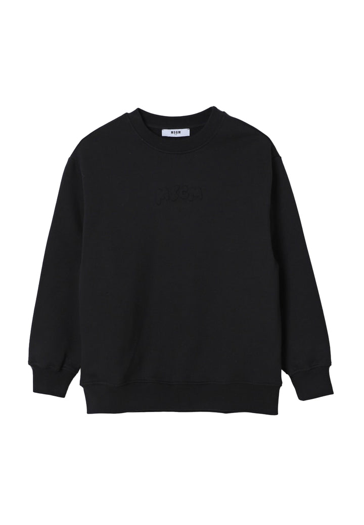 Felpa girocollo nera unisex
