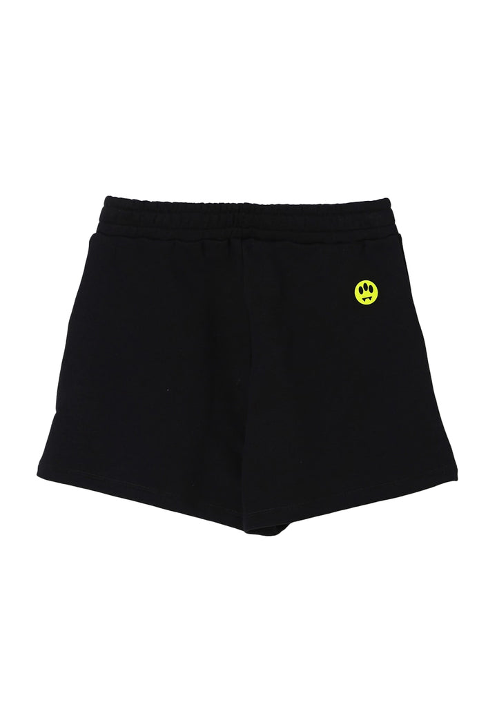 Short felpa nero per bambina