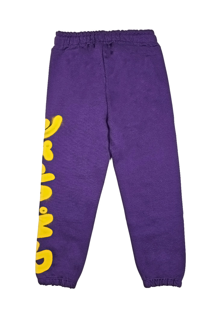 Pantalone felpa viola per bambino