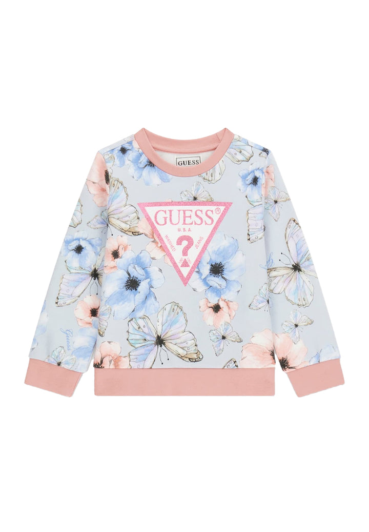 Felpa girocollo multicolor per bambina