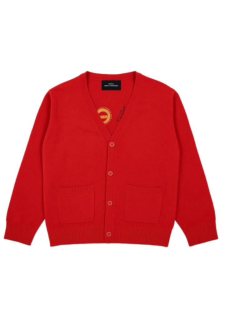 Cardigan rosso per neonato