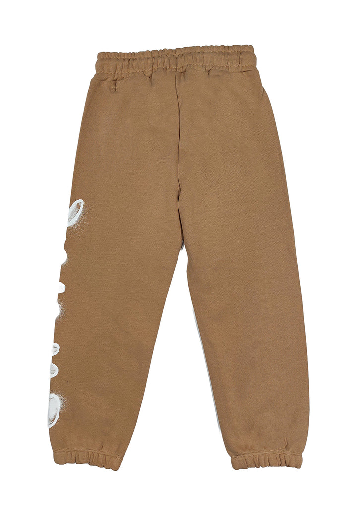 Pantalone felpa marrone per bambino