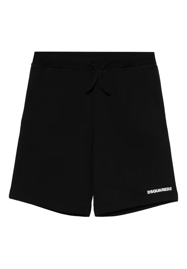 Bermuda felpa nero per bambino