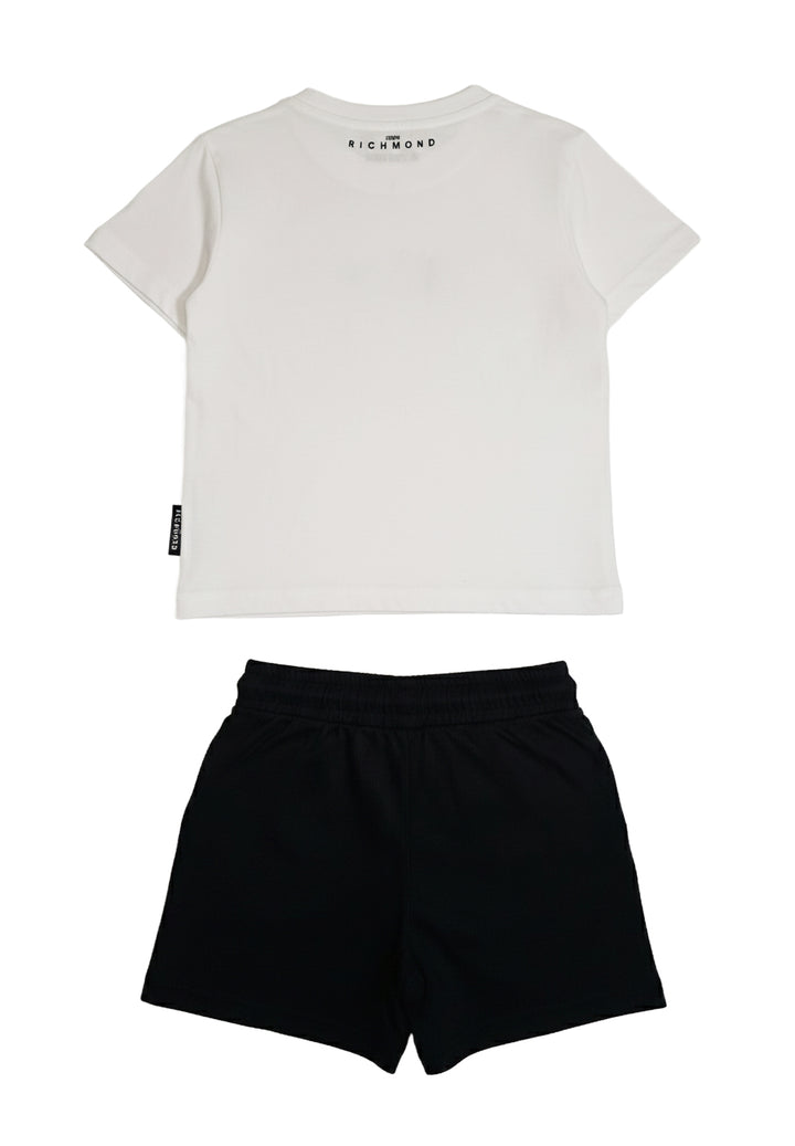 Completo bianco-nero per bambino