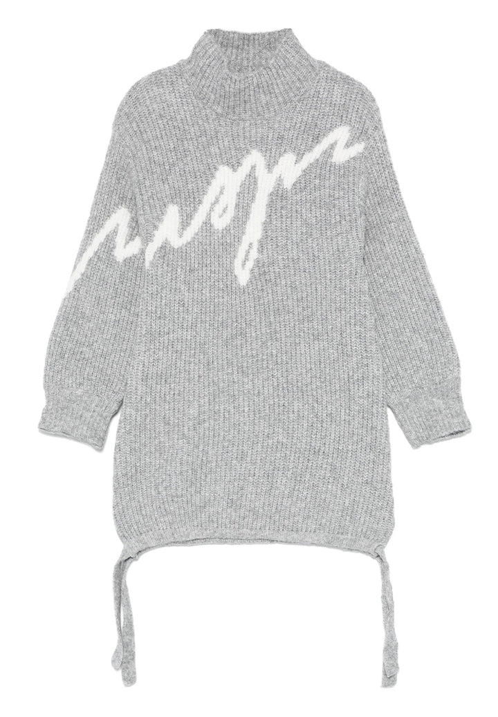 Vestito in maglia grigio per bambina