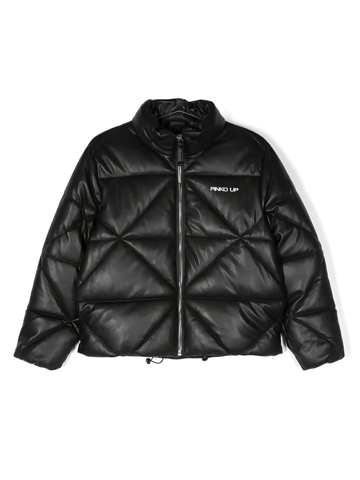 Black eco-leather jacket for girls