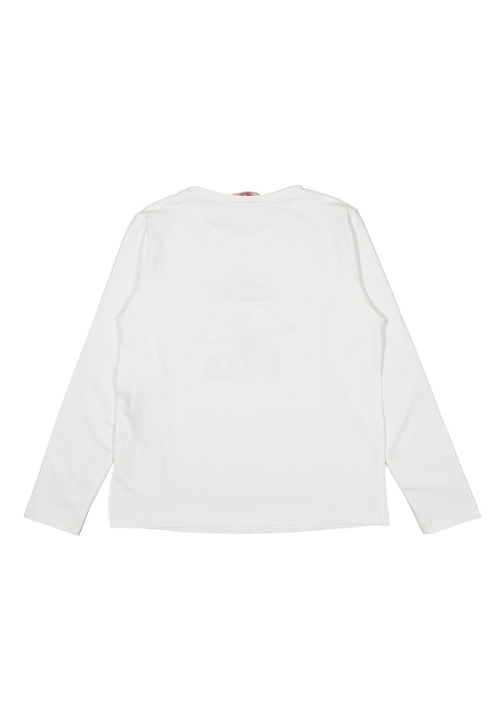 T-shirt bianca per bambina