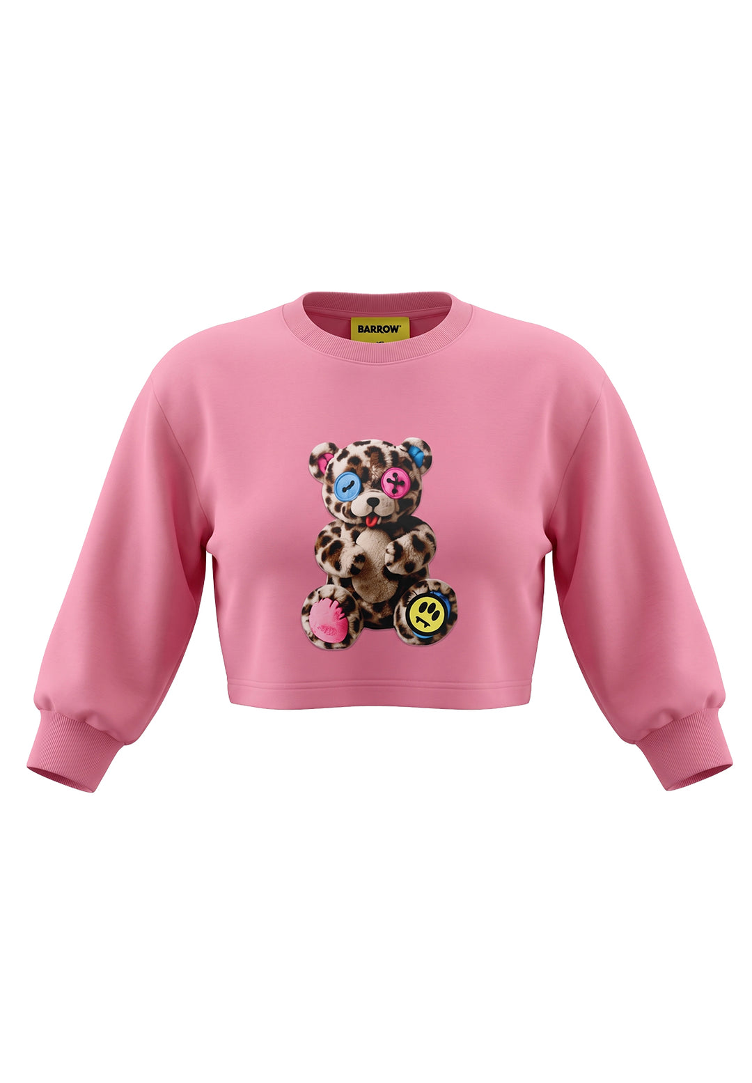 Felpa girocollo rosa per bambina