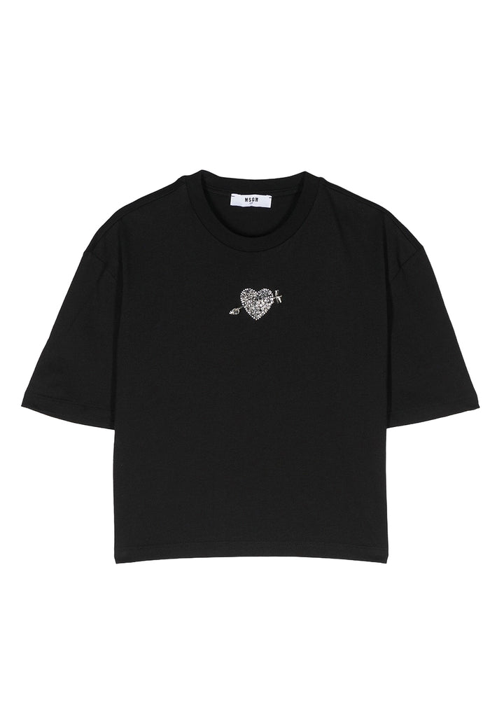T-shirt nera per bambina
