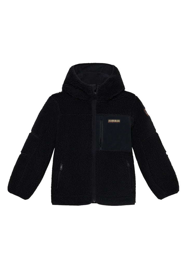 Giubbotto teddy nero per bambino