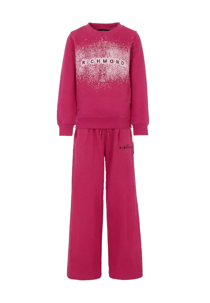 Completo felpa fuxia per bambina