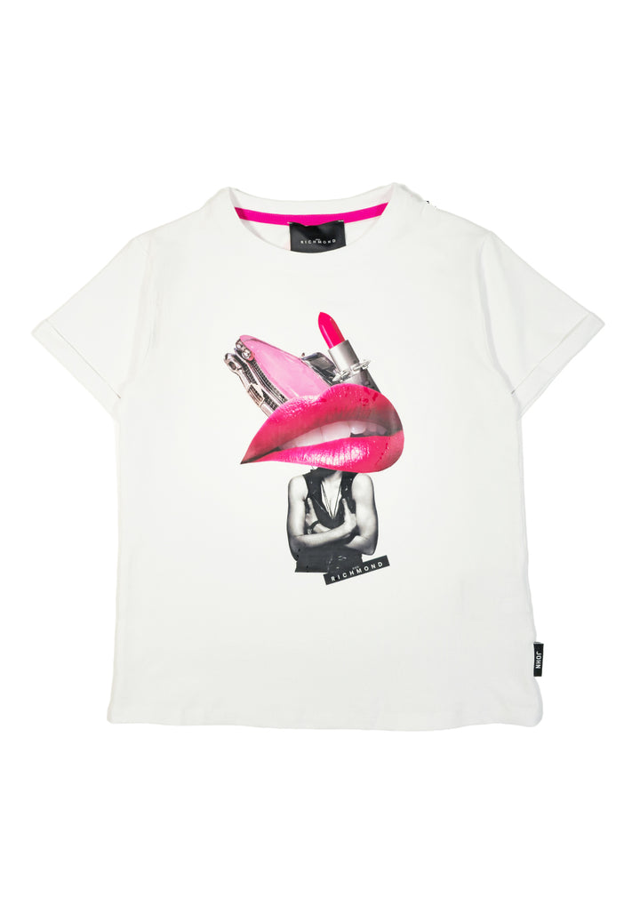 T-shirt bianca per bambina