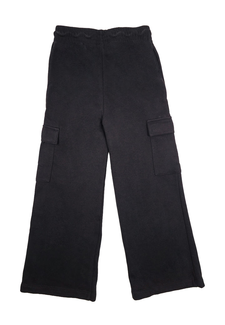 Pantalone felpa nero per bambina