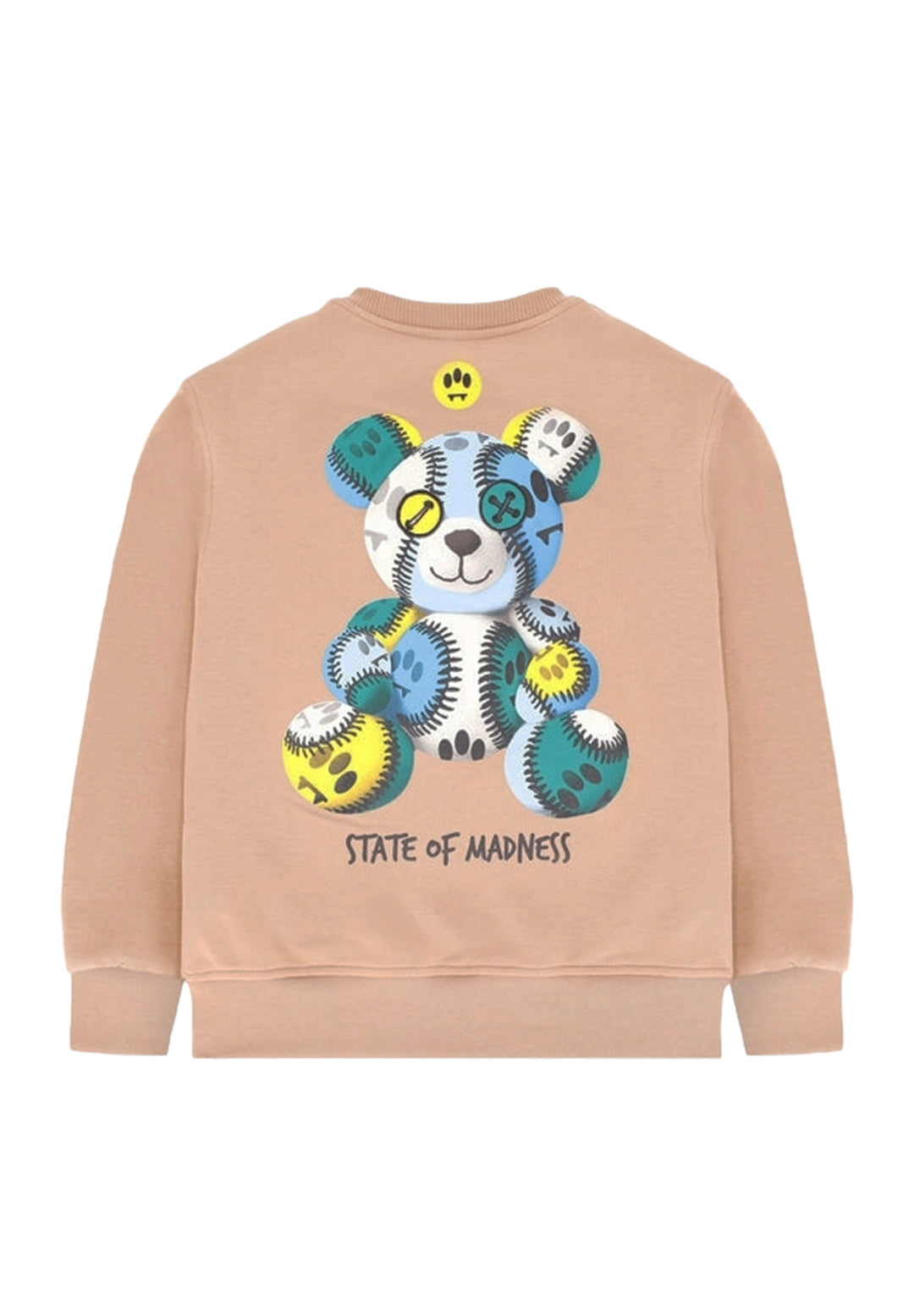 Felpa girocollo beige per bambino