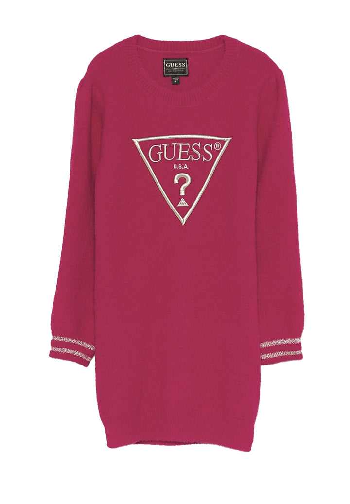 Vestito in maglia fuxia per bambina