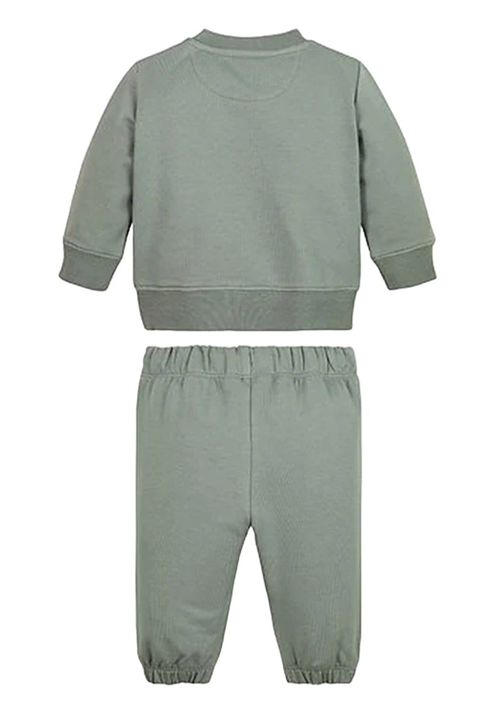Completo felpa verde per neonato