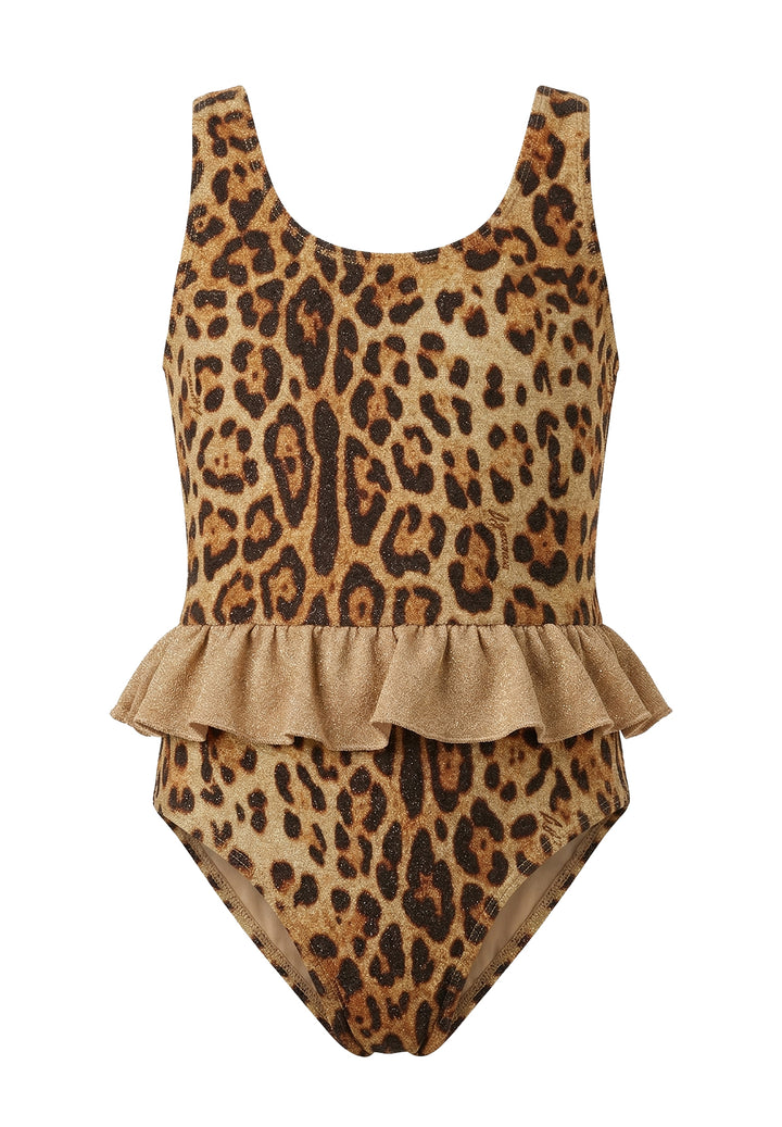 Costume intero leopardato per neonata