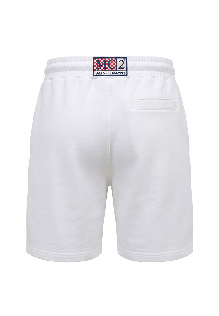 Bermuda felpa bianco per bambino