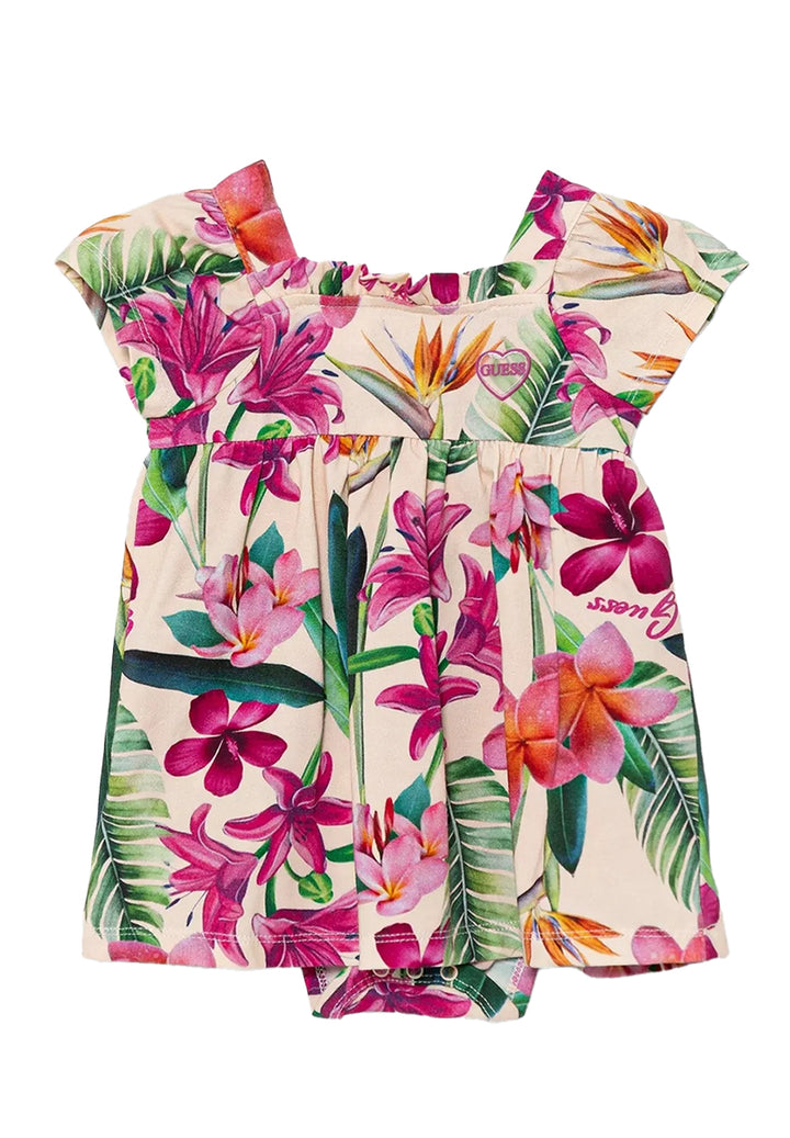 Vestito floreale multicolor per neonata