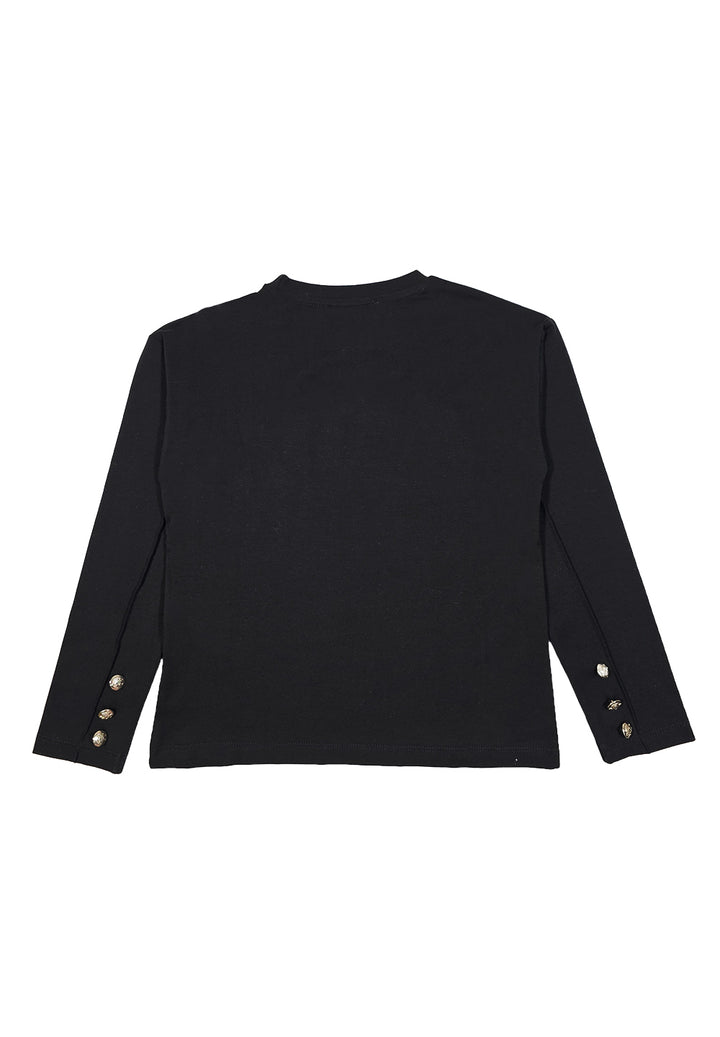 T-shirt nera per bambina