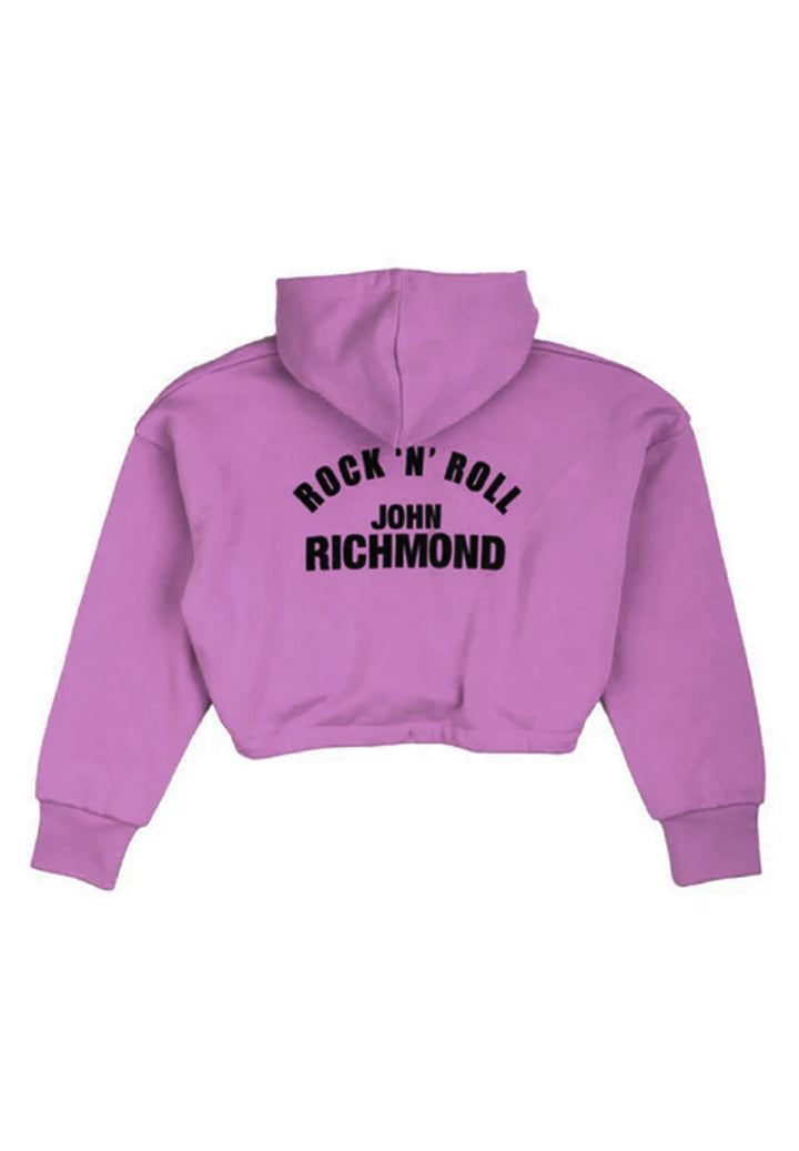 Fuchsia zip hooded sweatshirt for girls