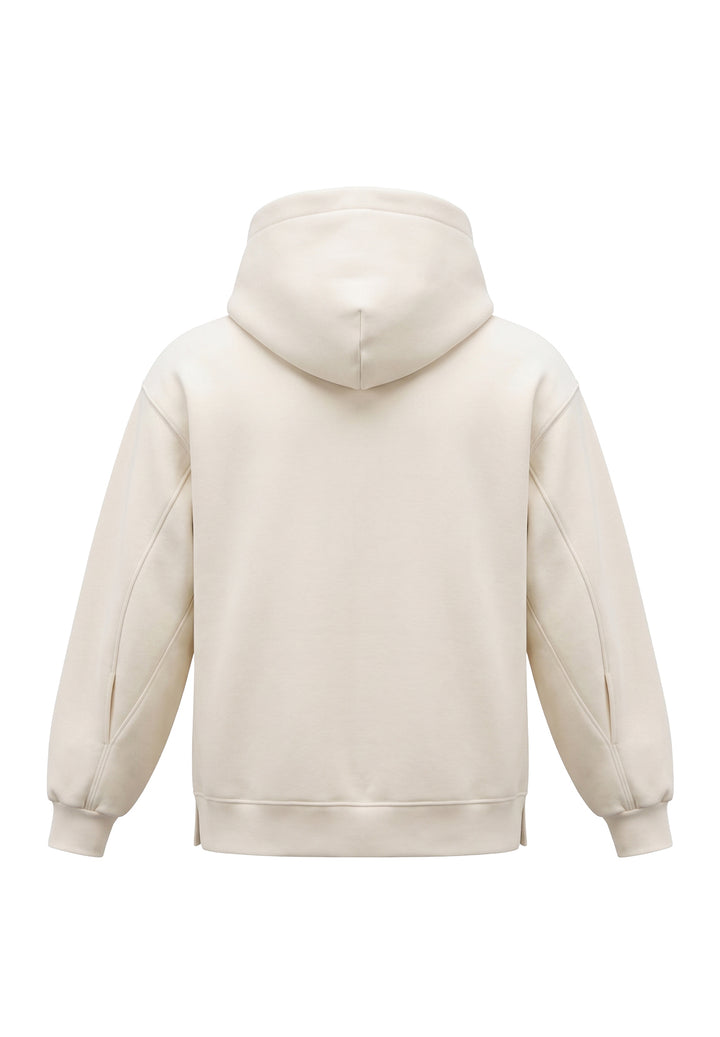 Felpa cappuccio crema per bambina