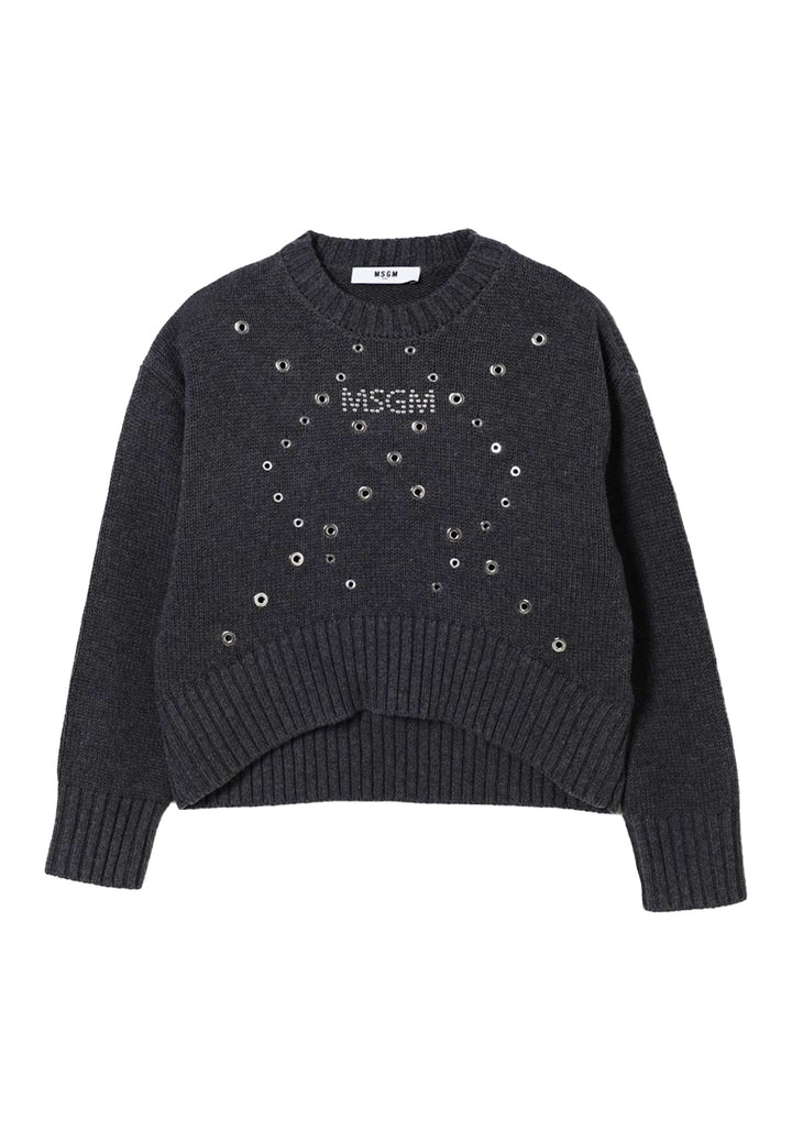 Maglione grigio per bambina