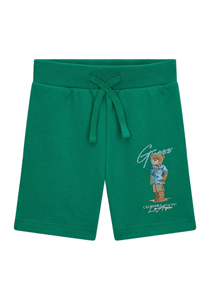 Bermuda felpa verde per bambino