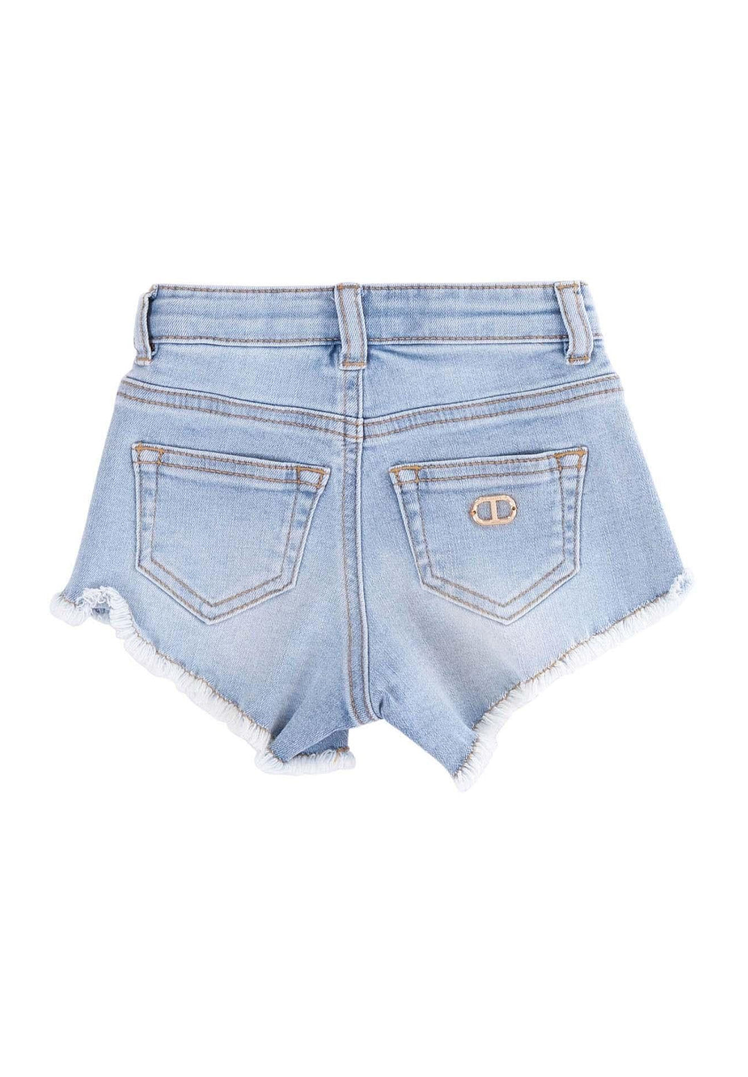 Short blu denim per bambina