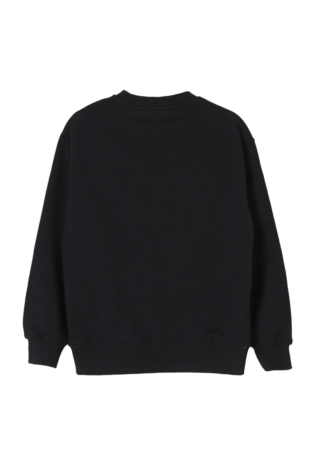 Felpa girocollo nera per bambino