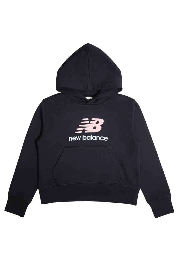 Felpa cappuccio nera per bambina