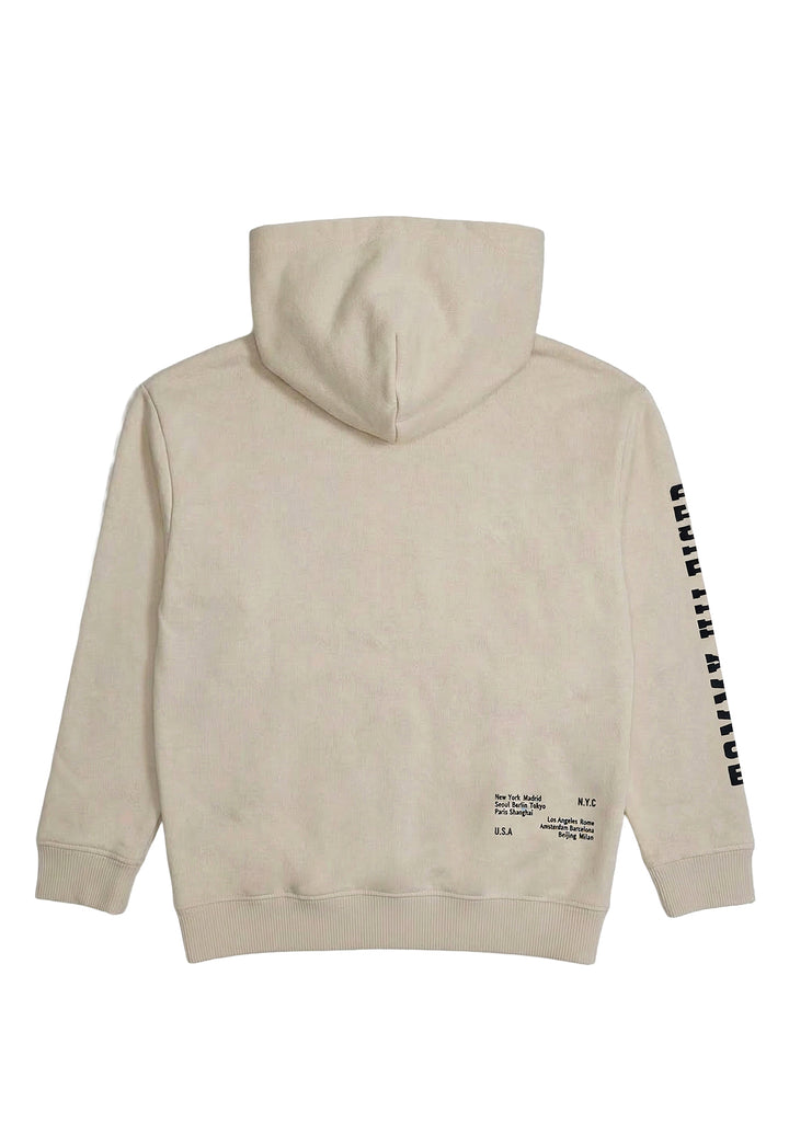 Felpa cappuccio beige per bambino